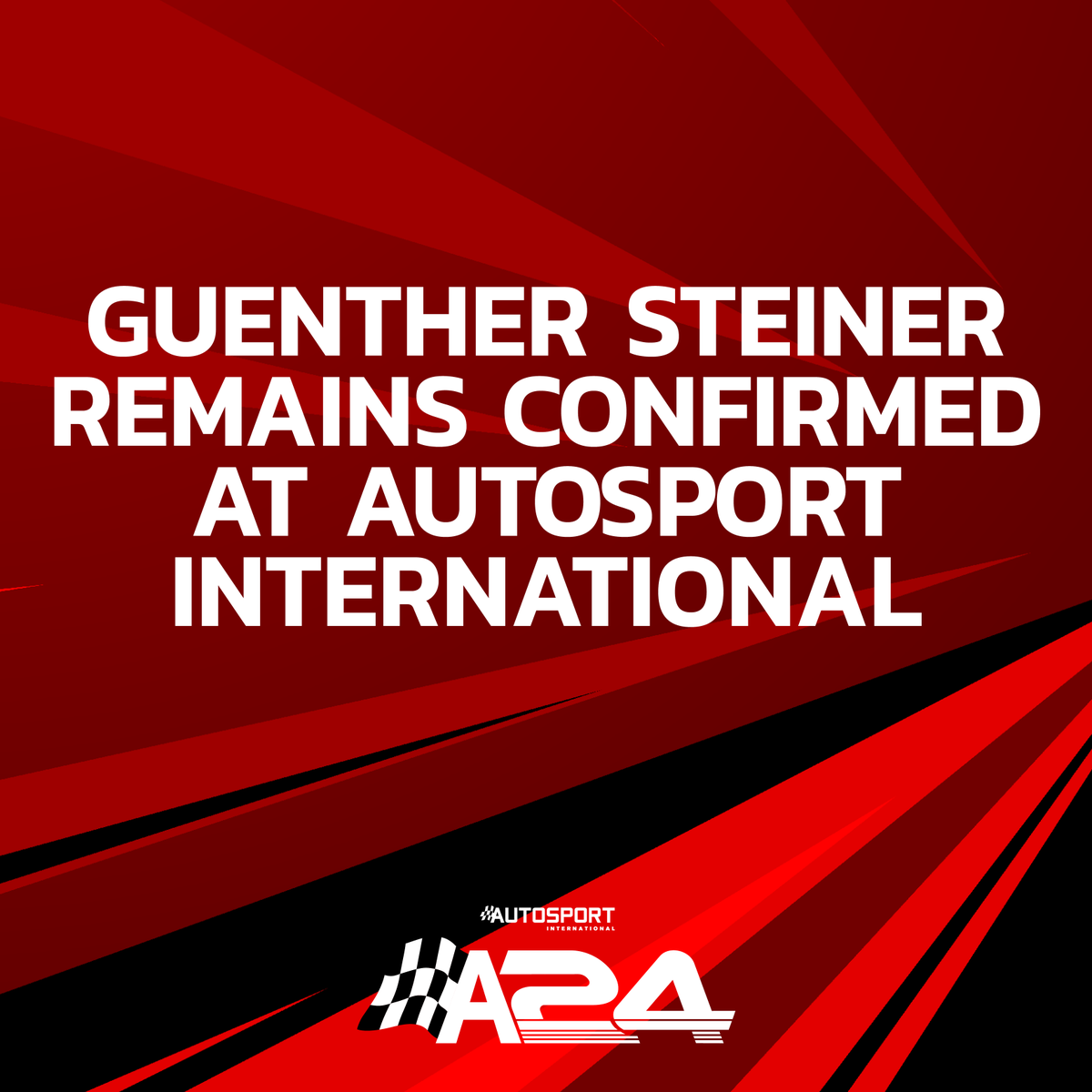 Delighted to confirm that Guenther Steiner will be joining us this Saturday on the🏁Autosport Live Stage, in the company of the voice of F1 David Croft @croftyF1🙌 This is one interview not be missed!🎯 ✨See it for yourself.✨ ➡Tickets: AutosportInternational.com ✅ #A24 #F1