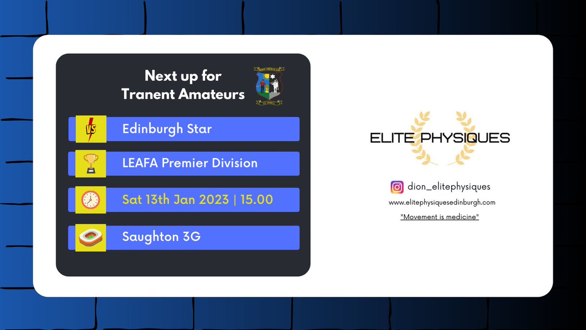 NEXT UP! 🇱🇻⚽️

We return to competitive action this weekend after a good break, travelling to face <a href="/Edinburgh_star/">Edinburgh Star AFC</a> in the League, details 👇