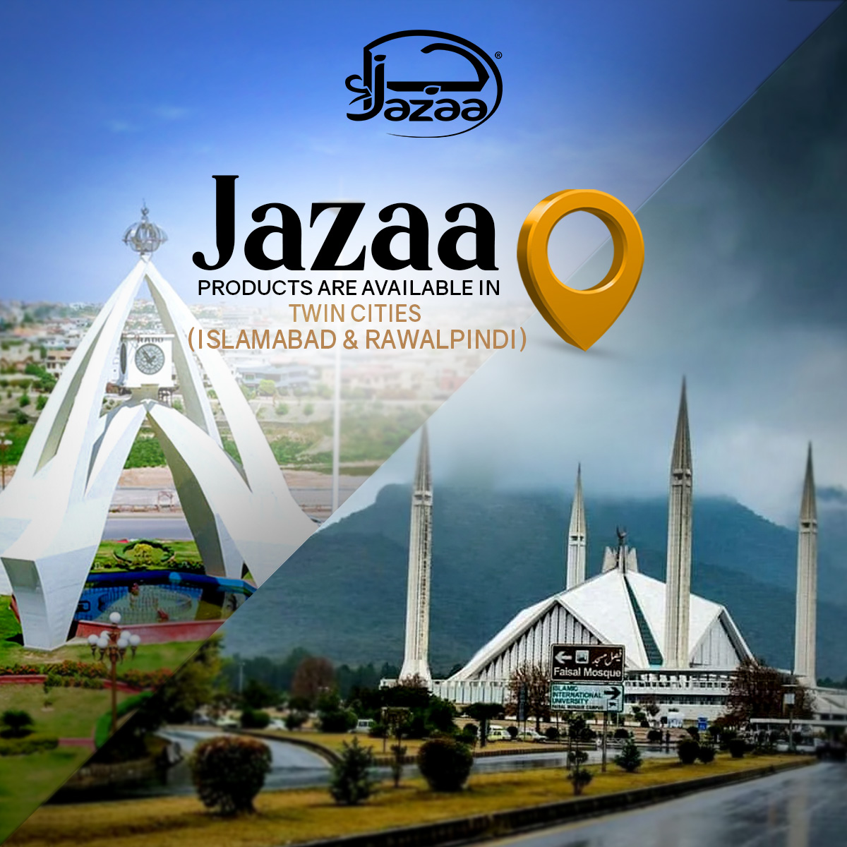 jazaaglobal's tweet photo. Jazaa's presence in Pakistan is growing, and we are proud to affirm the ongoing availability of our premium quality products in the twin cities (Islamabad & Rawalpindi).
#Jazaa #JazaaGlobal #JazaaLocalAvailability #LocalAvailability #Islamabad #Rawalpindi https://t.co/dbdvhufKit