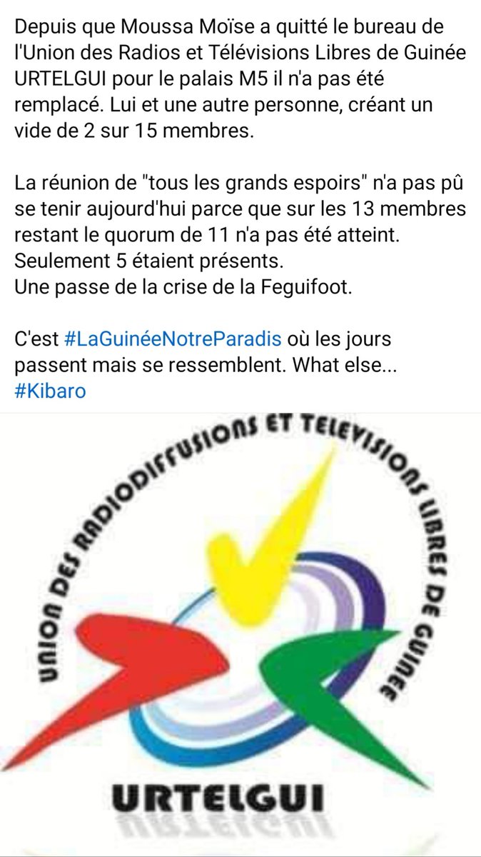 kipe76's tweet image. Les MÉDIAS GUINÉENS. 
Aidez-vous et le ciel vous aidera. Nous les autres citoyens et l'état ne pouvons qu'appeler à la restauration du #DroitALInternet
#Kibaro #FreeMind