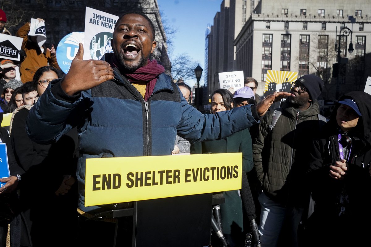 Council Members joined community organizations and advocates this week to rally against the Administration’s 60-day shelter-stay rule, which would evict people seeking asylum, including families with children, from the city’s shelter system.