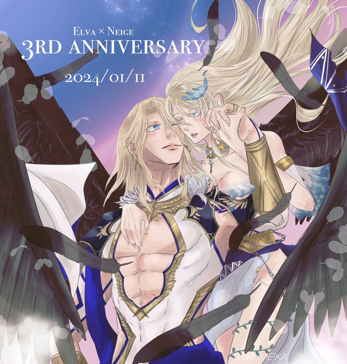 sakekuzuGo's tweet photo. Happy3rdAnniversary🦅❄️

 #EON_all 
 #EON_比翼の星 https://t.co/iruF04RrmI