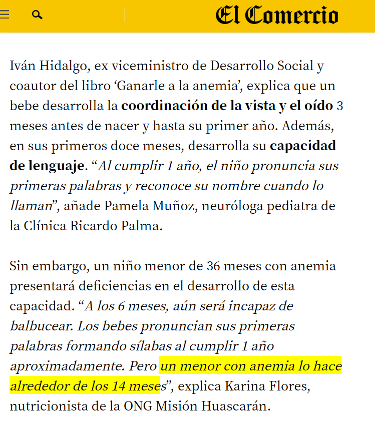 mal_menor's tweet photo. Que alguien le diga a Christopher Gianotti que 4 de cada 10 niños en Perú tienen anemia por falta de acceso a salud y nutrición. Eso implica que su desarrollo cognitivo a futuro será dramáticamente inferior al de un niño sin anemia. Pero para Gianotti, serán pobres porque quieren https://t.co/SDMYaozPor