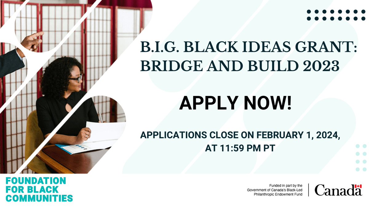 Does your B3 organization need operational support? Are you looking to enhance or build on new ideas? Do you want to develop social infrastructure? If you answered yes to any of these questions, learn more about B.I.G. here: forblackcommunities.org/bridge-and-bui…