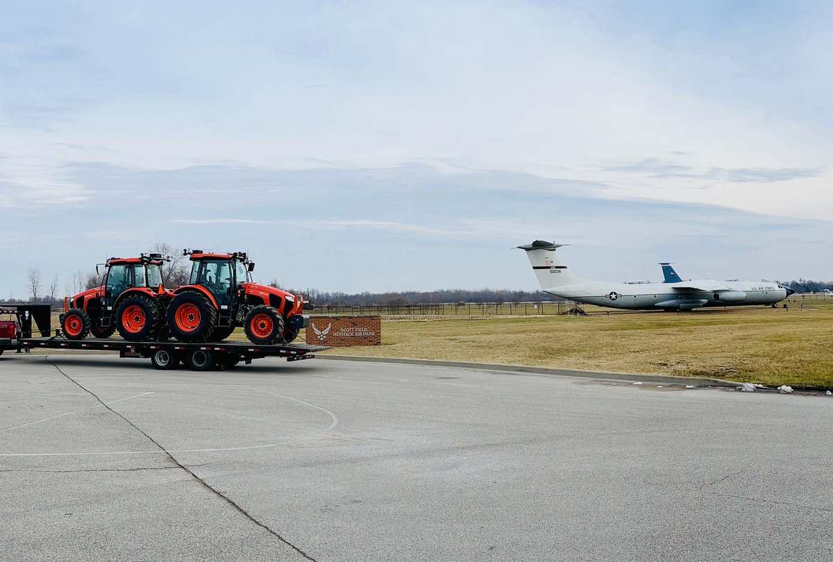 LincoPrecision's tweet photo. You’re looking at the newest mowers for Scott A. F. Base—no drivers needed for these 480 acres! @SabantoAg #autonomous #lincoprecision 🚜 https://t.co/zFXlXcXxsS