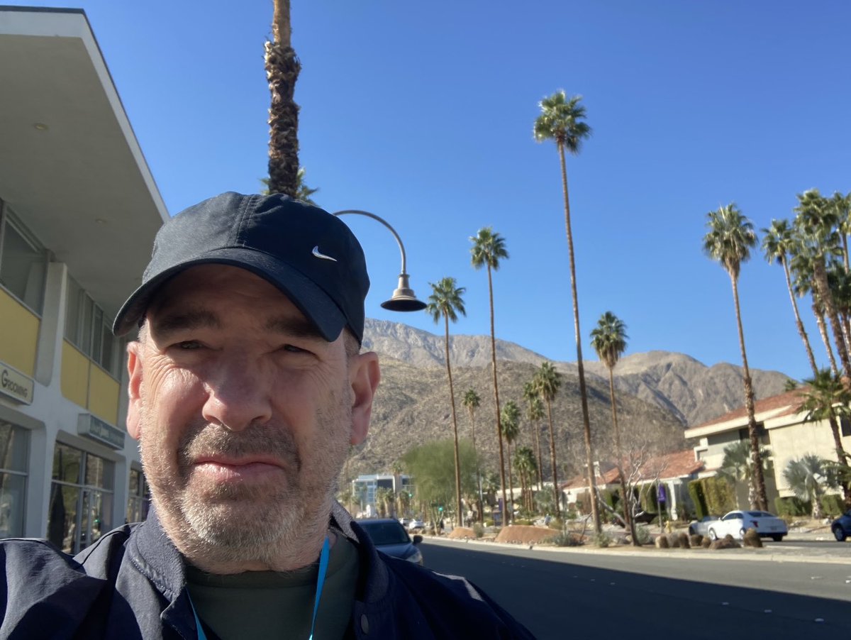 In Palm Springs befure the US premiere of The Trouble With Jessica. Hey, somebody had to do it!