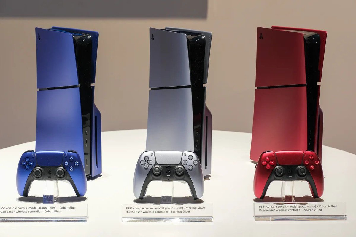 hypedreamsco's tweet photo. PlayStation has revealed the NEW PS5 Slim covers 🎮

#Sony #Playstation #PlayStation5 #PS5 #PS5Slim #PlayStation5Slim #Gaming #New #Covers #Tech https://t.co/AE0K70eml6