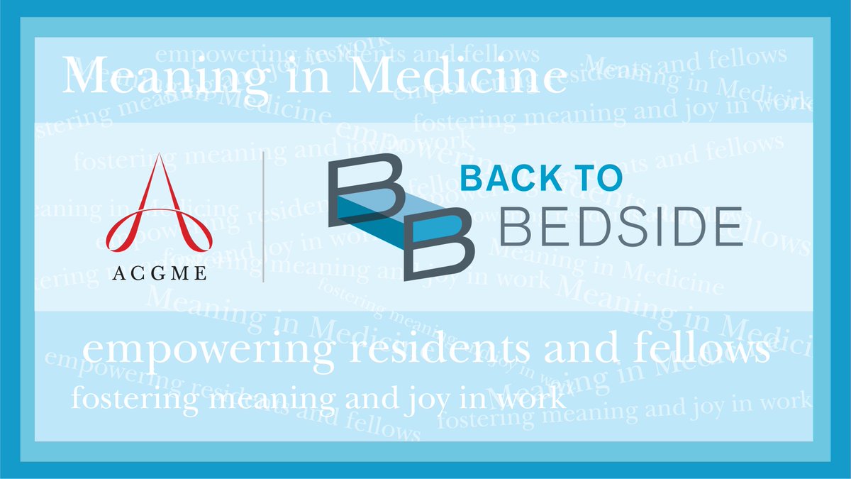 Recognizing residents and fellows are uniquely equipped to identify areas for improvement in #GME, the #ACGME is excited to offer its #BacktoBedside initiative to develop transformative projects that foster meaning and joy in work. Deadline: April 22. acgme.org/residents-and-…