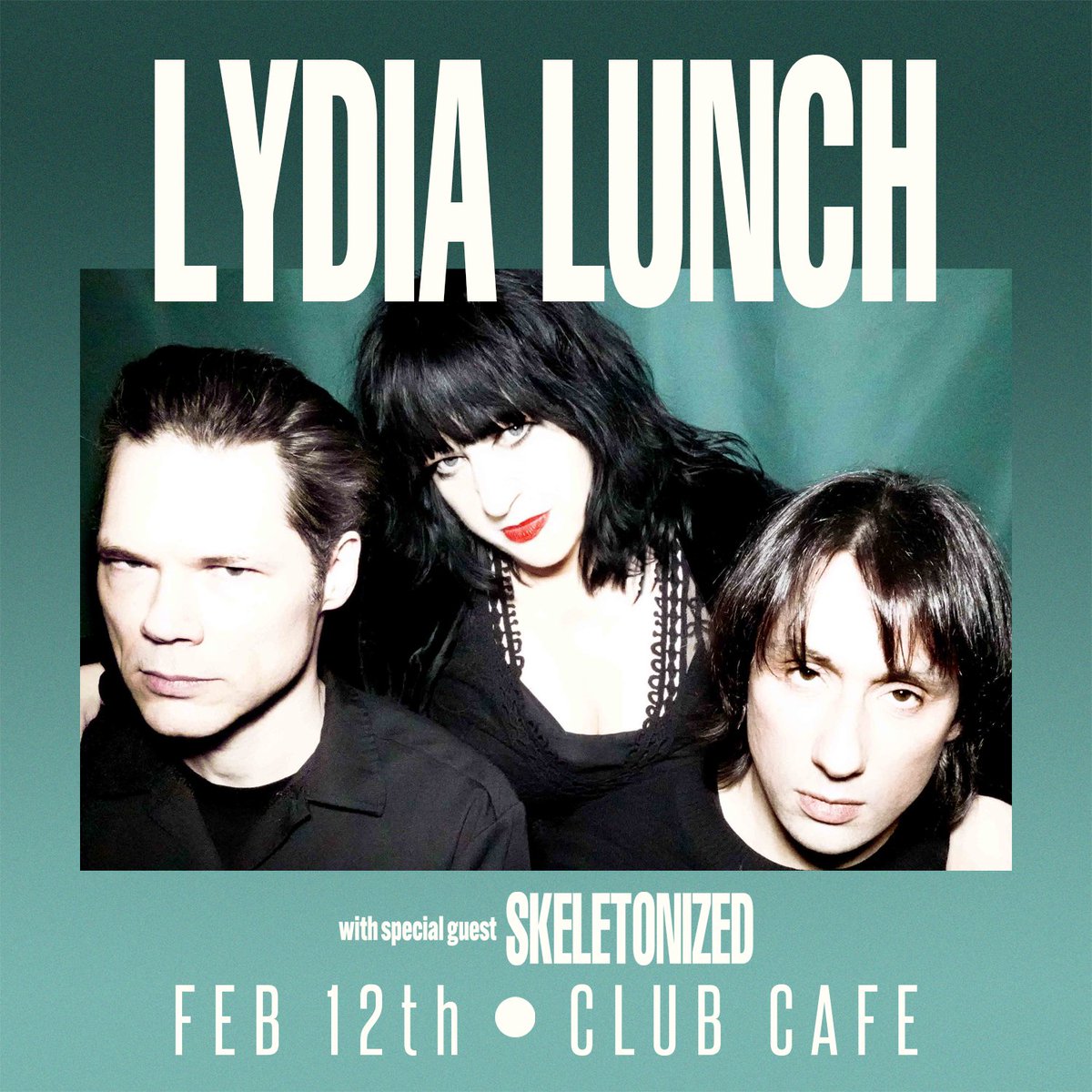 opusoneprod's tweet photo. 🔔 HAVE YOU HEARD?!🔔
#Skeletonized will be joining #LydiaLunch as support at her @ClubCafeLive show on 2/12. Check out #skeletonized music below!
🎶🎧LISTEN: https://t.co/4EJ5BOEM8n
🎟 BUY TIXS: https://t.co/kyBOWLHGBc https://t.co/mszBwdEKpr