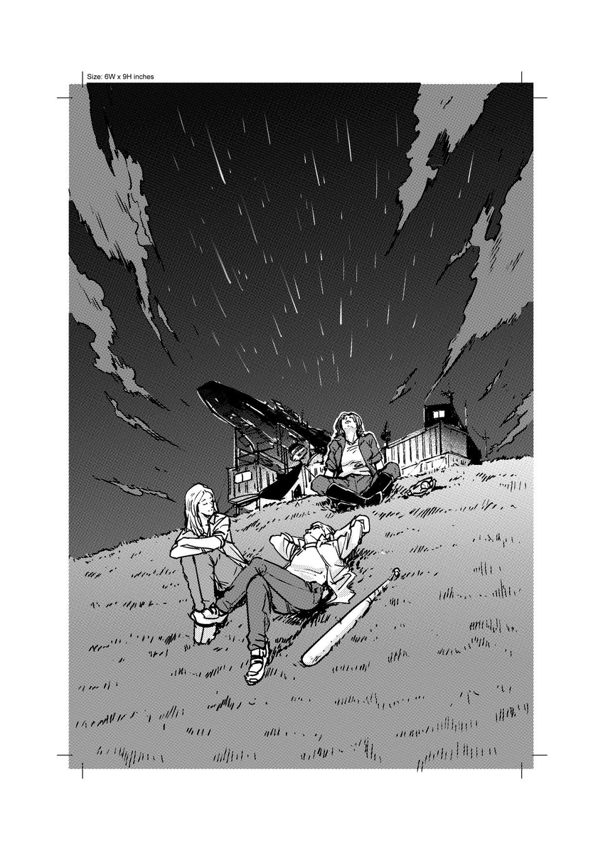 Stargazing. Little do they know, it'll be their last moment of peace for a very, very long time..

'White Scar Across the Firmament' releases on February 1st, available now for pre-order. Link in bio.

#whitescaracrossthefirmament #wsaf #bookrecommendations #scifi #scifibook