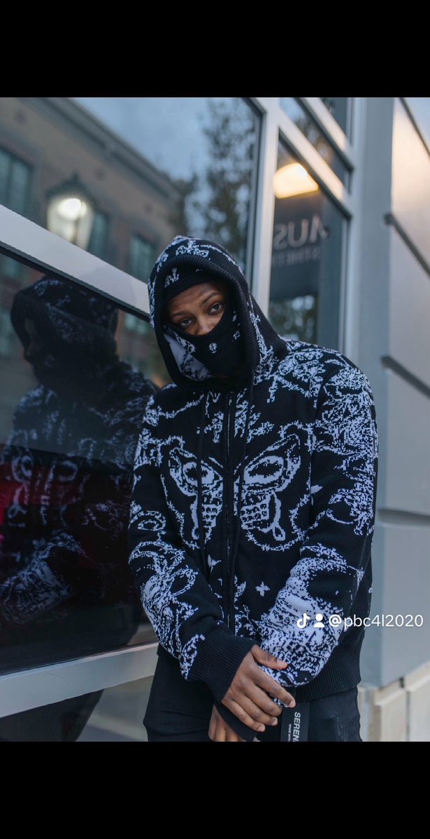 PovertyBaby_'s tweet photo. The  hardest Knitted up Jacket and Ski mask you going to see in 2024 DROPPED TODAY!! 😮‍💨🦋  (Website in BIO!) https://t.co/jmhU0eye2B
