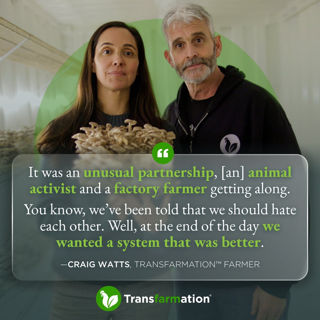 Have you spotted Transfarmation farmer Craig Watts and our founder, Leah Garcés, in @Netflix’s You Are What You Eat? Catch us in episode 4, right around the 30-minute mark.

Learn more about The Transfarmation Project® at TheTransfarmationProject.org.
#AnimalRights #FactoryFarm