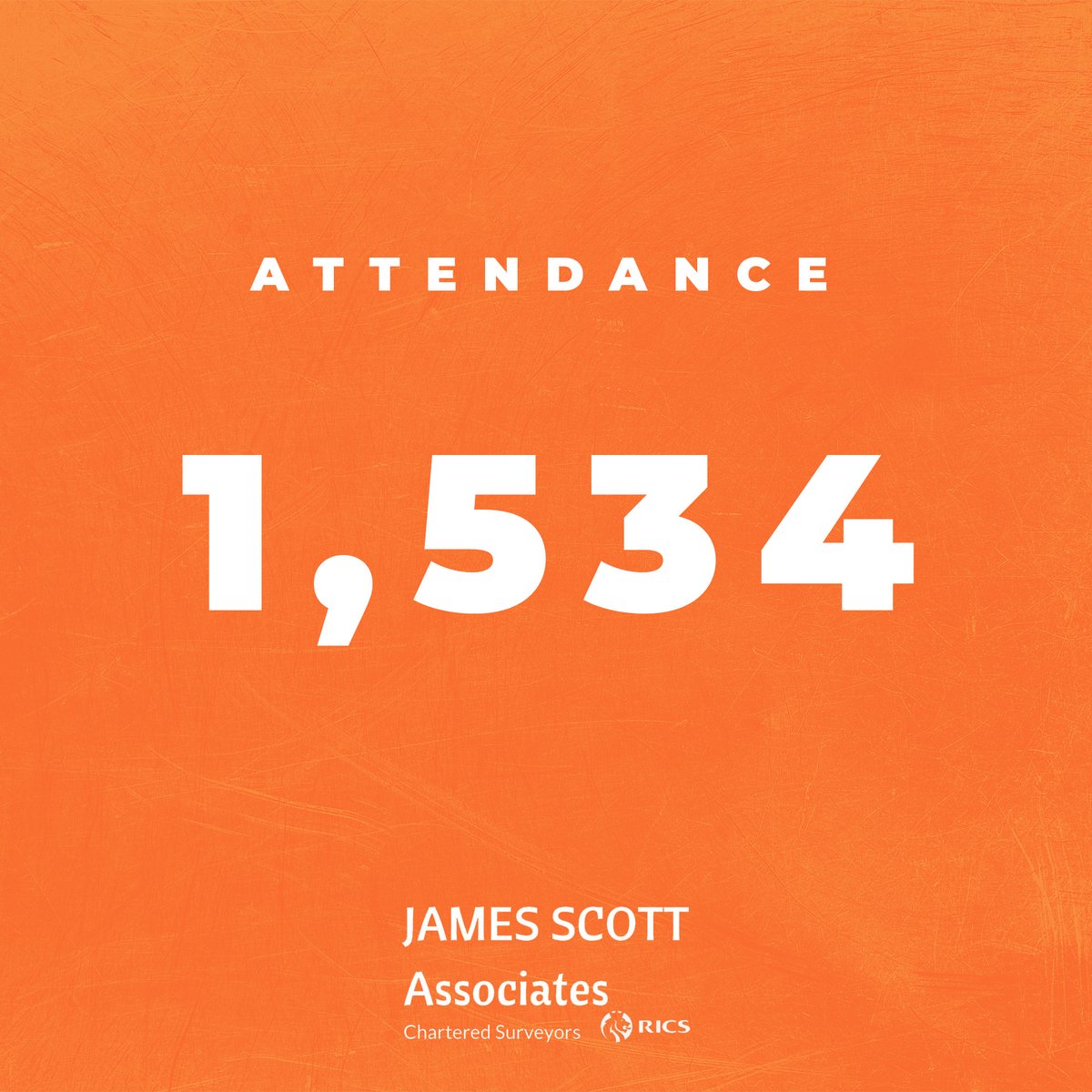 BlackpoolFC's tweet photo. 83' - Today's attendance sponsored by @JSAsurveyor is 1,534.

🍊#UTMP | 2-1 https://t.co/6brCphW0mr