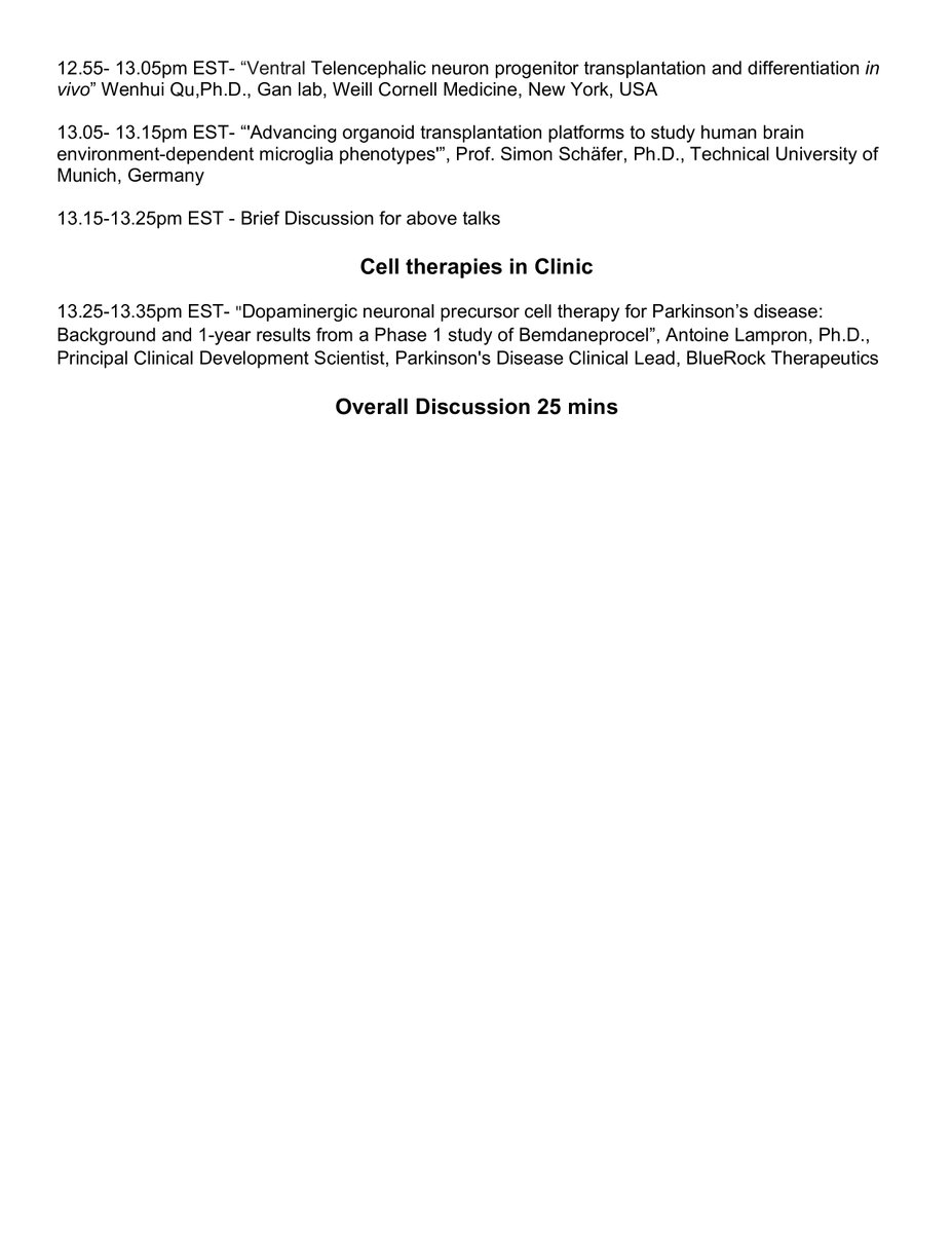 Delighted to announce the Mini-Symposium: 

" In vivo transplantation methodologies and modeling for human neurological diseases"
on  February 7th 2024 12 PM - 2 PM  EST 

Will be hosted on Zoom by the Stem Cell Group (SCG) at the Tau Consortium.

Amazing speakers! Save the date!