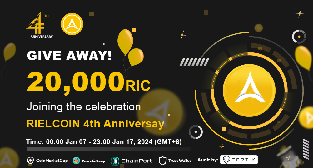 ric_manz's tweet photo. 💵GIVE AWAY! 20,000 RIC Joining the celebration RIELCOIN 4th Anniversary.

➡️Join Now: https://t.co/kXWHSDIMFE

🎁 Reward:  20,000 $RIC

 Audits By: Certik  https://t.co/AlkcXUNC6J https://t.co/hTIshhBsVL