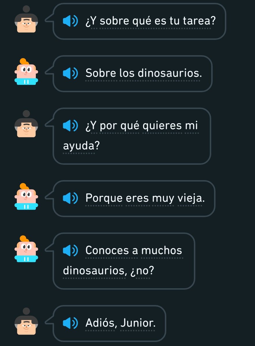 The duolingo conversation are kind of savage sometimes 🤣