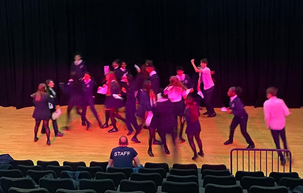 thegrangebushey's tweet photo. ๐ญ Our KS4 drama students were swept away by the riveting #BloodBrothers workshop with #StageEd today! ๐คฉ Their passion & talent shone as they delved into the complexities of the play, prepping for their set work exams. A standing ovation to all! ๐โจ https://t.co/CKcwjaMG3k