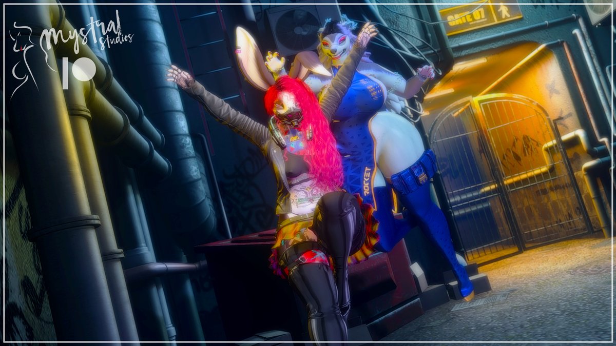 Bunny making his Mark on the town~🎨🐰 (1/3)
Pictures done by <a href="/Mystral12/">Mystral</a>