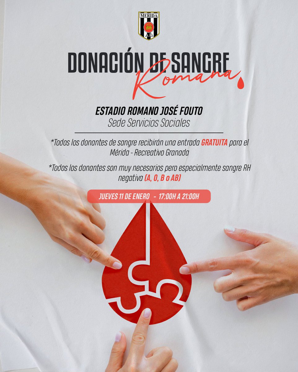 🗣️ ¡Mañana! ¡Mañana! ¡Mañana! ¡Mañana!  ¡Mañana! ¡Mañana! 

🤔 ¿Cuándo es la donación de sangre en el Romano?

➡️ ¡MA-ÑA-NA! ⬅️