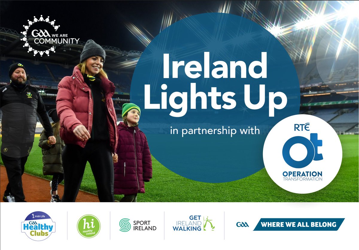 Great to see a big crowd on the walking track in the GAA grounds in Puckane tonight for the start of Ireland Lights Up.

Our second walk will take place next Wednesday again at 7.30 pm 

See you there!