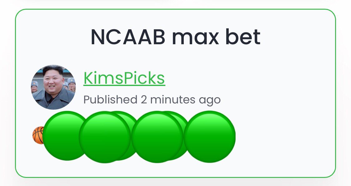 KimsPicks's tweet photo. NCAAB 3U MAX sent to VIP 🐳⭐️

Sending the NCAAB MAX BET to everyone who LIKES AND RT’s this tweet ‼️ https://t.co/jiEdNJsd0i