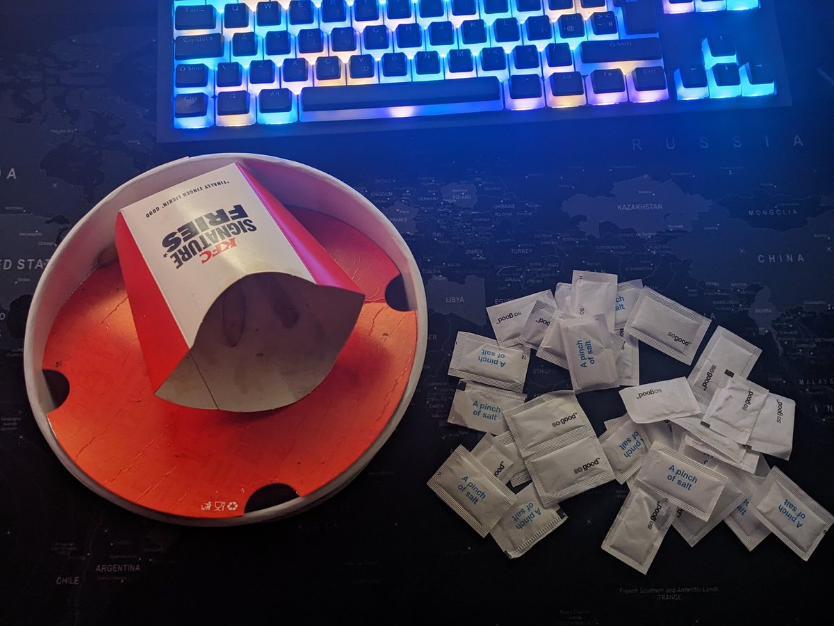 D3kryption's tweet photo. Thanks for all the salt @KFC_UKI but it might be a little too much 😅😅 https://t.co/dtT73h0chc