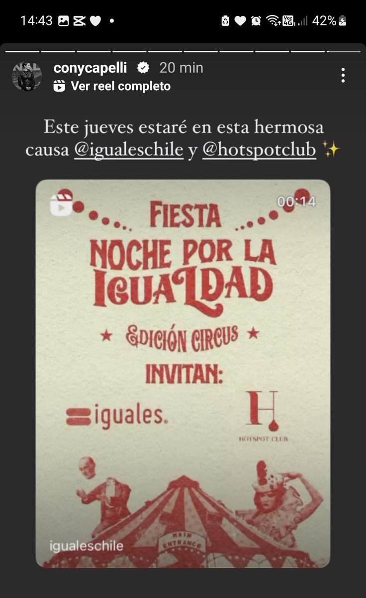 scar_Nam7's tweet photo. Recuerden que mañana jueves cony estará en la fiesta "noche por la igualdad" no se lo pierdan 💖
#GranConstanza #ConyVision https://t.co/3g3wWmKIm3
