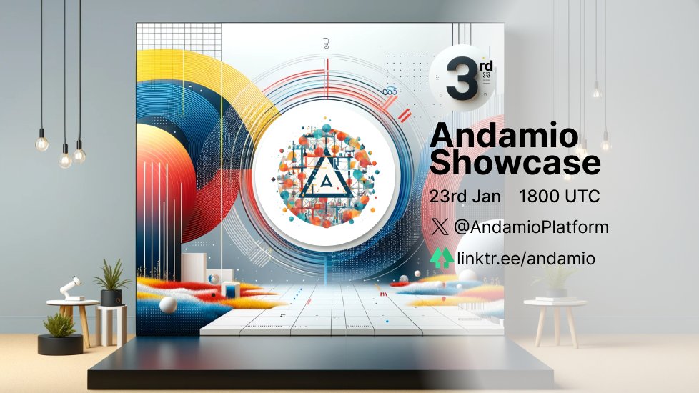 The 3rd Andamio Showcase is coming! Save the date! Join us at @gimbalabs playground on the 23rd of Jan at 1800 UTC Register 👉 gimbalabs.com/playground Andamio PBL 👉 andamio.io Whitepaper & Fund11 👉linktr.ee/andamio #CardanoCommunity