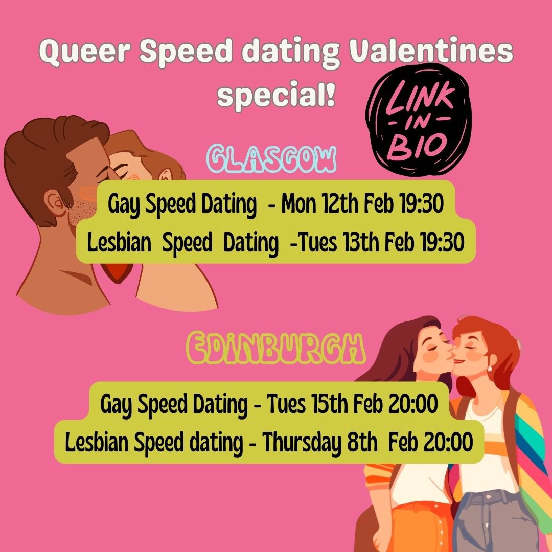 outsavvy.com/organiser/the-…

#gayglasgow #EDINBURGH #glasgowlife #gayuk #lesbian
#gayscotland #speeddating #queer