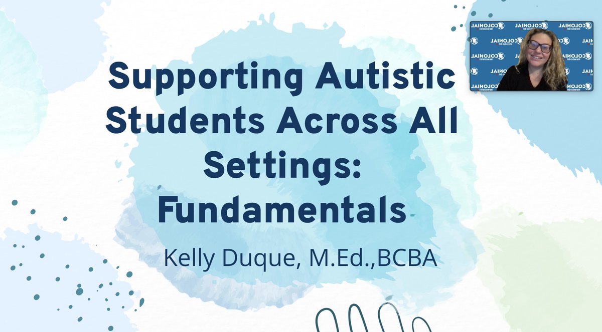 Thank you to everyone who attended my first session of "Supporting Autistic Students Across All Settings." Today we learned about the fundamentals of an Autism diagnosis and debunked some myths.
