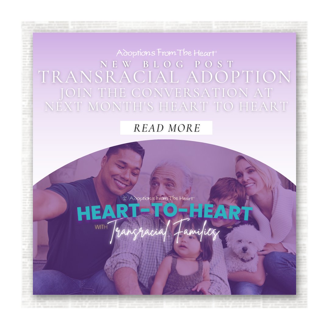 Our upcoming Heart To Heart will take place this February! Join The Conversation as we discuss navigating transracial adoption. Registration opens Soon! ow.ly/wwBn50Qpxzc

Want to get involved? Consider being a sponsor ✨ Click here to learn how afth.org/transracial-ad…