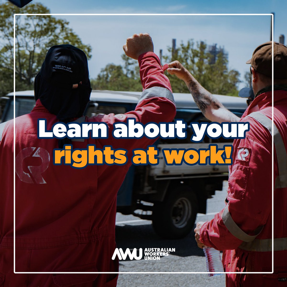 Are you up to date on your rights at work? And do you know what to do if something isn't right? From Annual Leave to the working week, we've compiled all the information that you need to know on our website. Click here to check it out and get informed! go.awu.net.au/Your-Rights