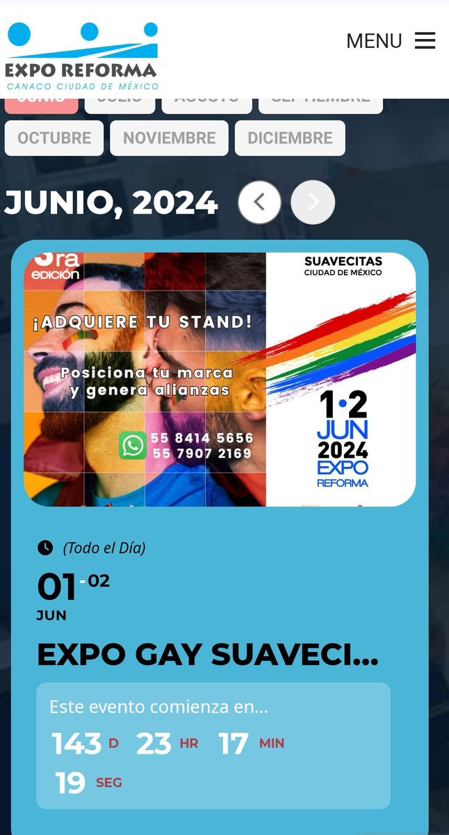 Seguimos registrando expositores para nuestro evento los días 1 y 2 de junio en Expo Reforma CDMX.
Escribe al Whatsapp 55 84 14 56 56
expogay.com.mx