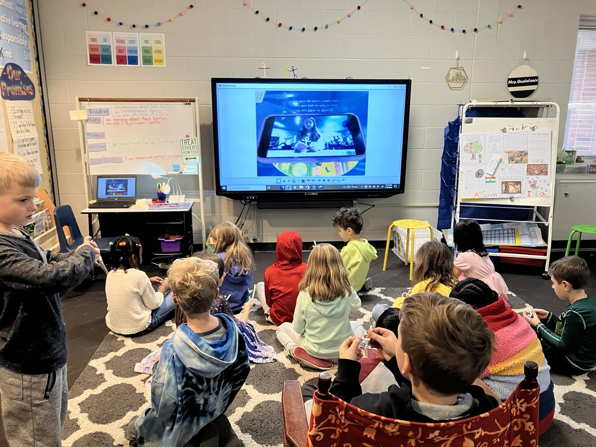 My students were excited to do a project that my 5th grade daughter set up for them!  She recorded herself on video and got the materials ready for them ahead of time!  Proud moment as a parent and teacher! Go Sharks!  <a href="/WoParkSharks/">Worthington Park Elementary School</a> <a href="/wcsdistrict/">Worthington Schools</a>