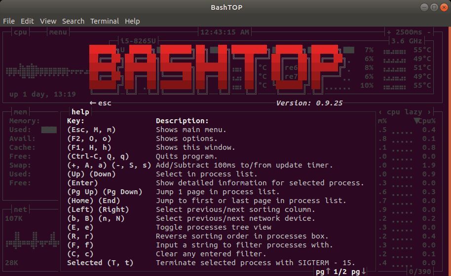 Gall0tech's tweet photo. ¿Bashtop mejor que Htop?
El día de hoy revisamos #bashtop una alternativa fantástica  para #htop en linux y también como instalarlo.
Si quieres  monitorear tu sistema esta es la herramienta para ti.

#linuxtutorial #gall0tech #ubuntu 

https://t.co/iUzWBLjQMg https://t.co/vY2wu68ky9