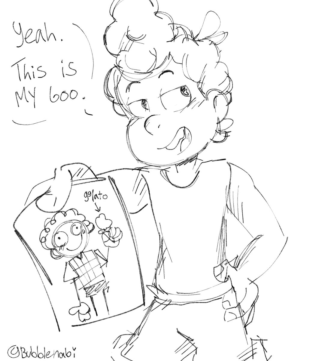 bubblenabii's tweet photo. How he shows off his boyfriend  #lucapixar #lucafanart #luberto https://t.co/rLpRlfWcuq