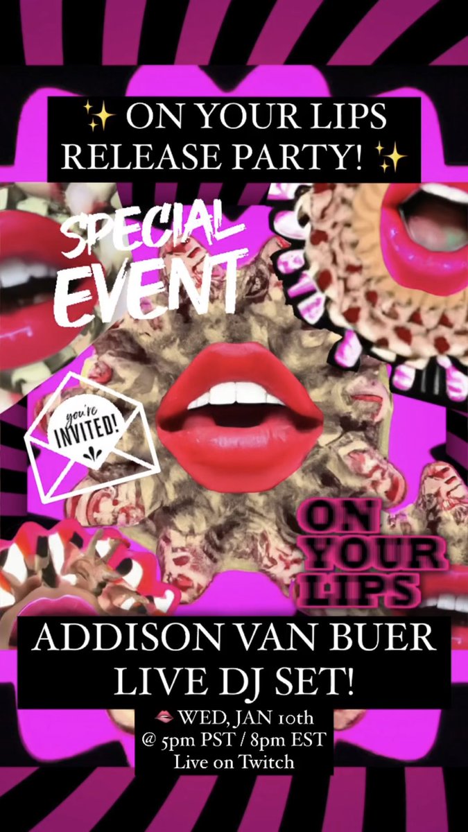 addisonvanbuer's tweet photo. LIVE Release party today on Twitch!! ✨🫦✨ See you there! 🫶 5pm PST / 8pm EST
https://t.co/IhbnruLXrl https://t.co/gk7WIkBTU7