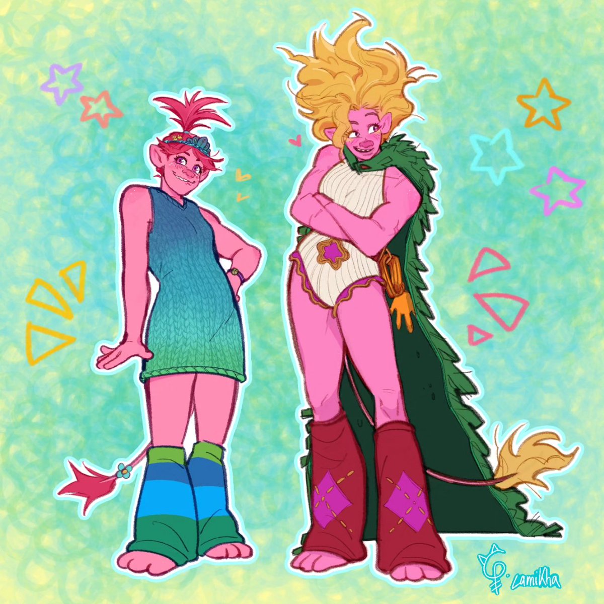 Lamikha_'s tweet image. It takes two! 💖🩷
#dreamworkstrolls #fanart #TrollsPoppy #trollsviva