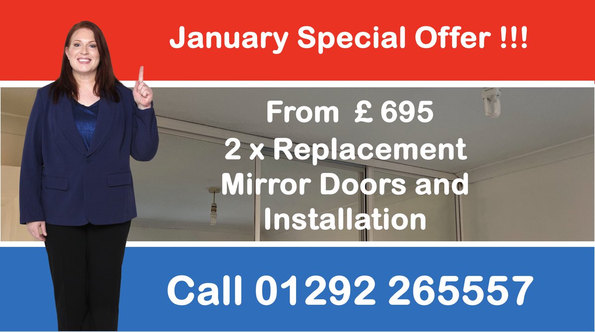 January Special Offer 2 x Mirror Doors From £ 695 Supplied & Fitted. #mirrordoors #mirror #mirrors #bedroomdoors #january #januarysale