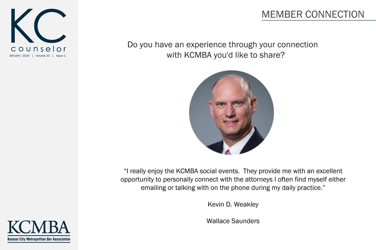 WallaceSaunders's tweet photo. We spotted a familiar face in this month’s edition of KCMBA’s “KC Counselor” 👀
#KCMBA https://t.co/4SVOIV46me