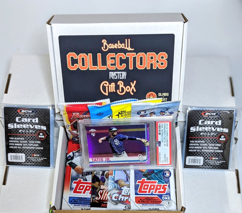 Working on a hybrid product that has been much-requested since our launch. 

Designed as a Collection Starter/Builder Gift Set featuring 8 sealed packs of recent products, a graded card and 200 sleeves to protect it all!

#thehobby #SlabsOfHeat