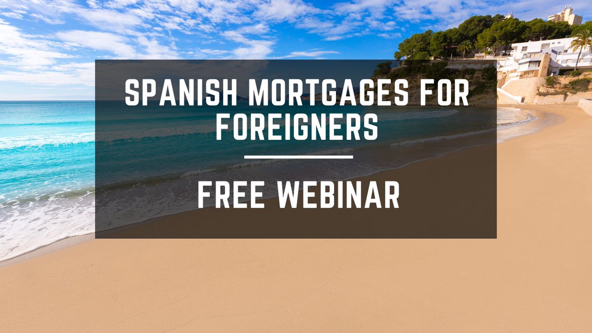 Hola! I'm running a free webinar about how to get a Spanish mortgage as a foreigner in Spain. 🗓️ When: 17 Jan @ 6 pm CET 💻 On Zoom 💰 Free 🔥 Register: spainrevealed.com/webinar