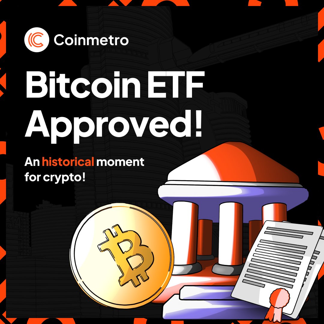 🎉 Historic Milestone Unlocked! 🚀 Bitcoin ETF just got the green light,  marking a monumental leap for the entire crypto market! 🌐💎 Explore new  horizons and witness the dawn of a new