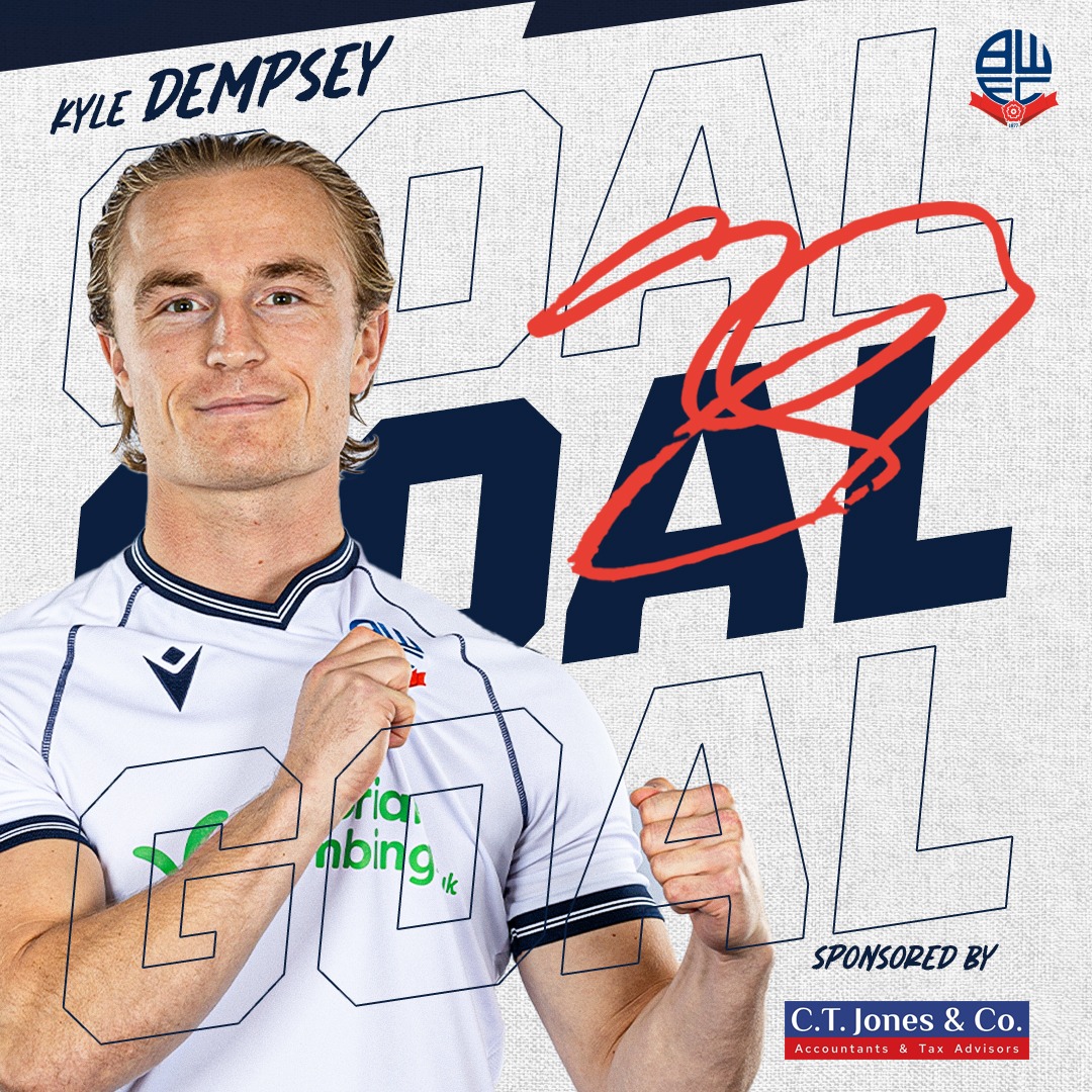 KYLE DEMPSEY THAT IS BRILLIANT 🤩

Kyle cuts inside from the left into space, the away end urges him to shoot and he obliges by curling into the far corner from the edge of the area!

[1-3] 83' #bwfc