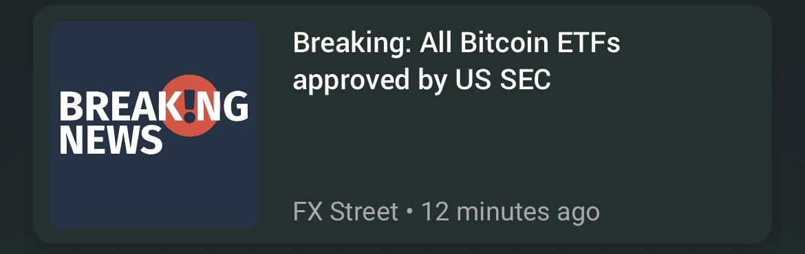 DylanSlideETH's tweet photo. wait boys, the SEC just approve all #BitcoinEFTs 🧞

is it finally happening 👀 https://t.co/CXBeYymEe8