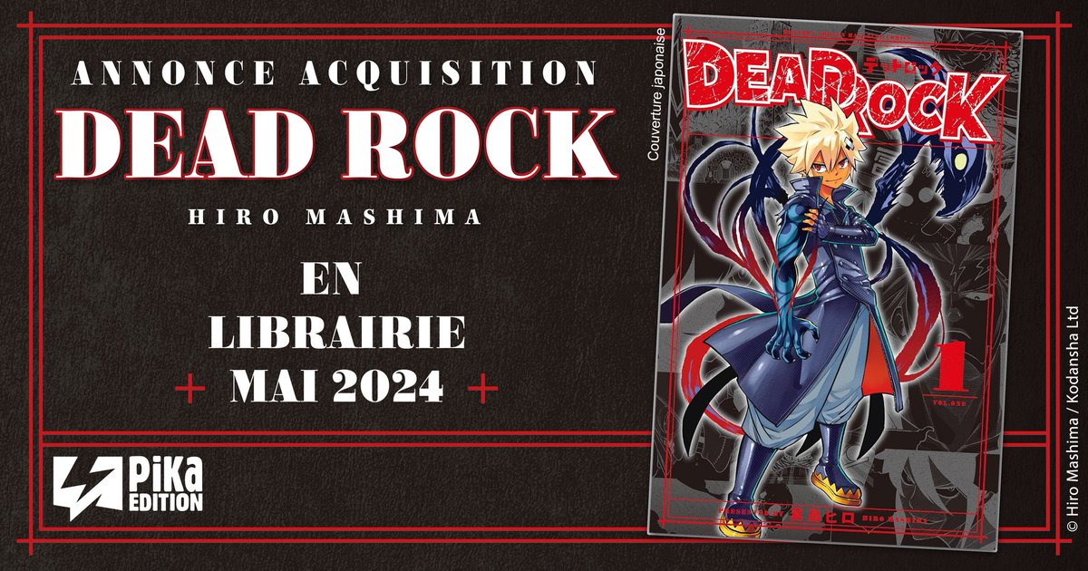 AlmyaSam's tweet photo. ANNONCE 📢 :

Pika édition acquiert les droits pour Dead Rock 🥳🥳🥳 , c'est une excellente nouvelle ��.

Comme convenu au départ,   cela met fin à mon humble contribution pour vous permettre de lire l'œuvre. 

Ce fut un immense plaisir 😁 je...⤵️ https://t.co/gUORel29PY