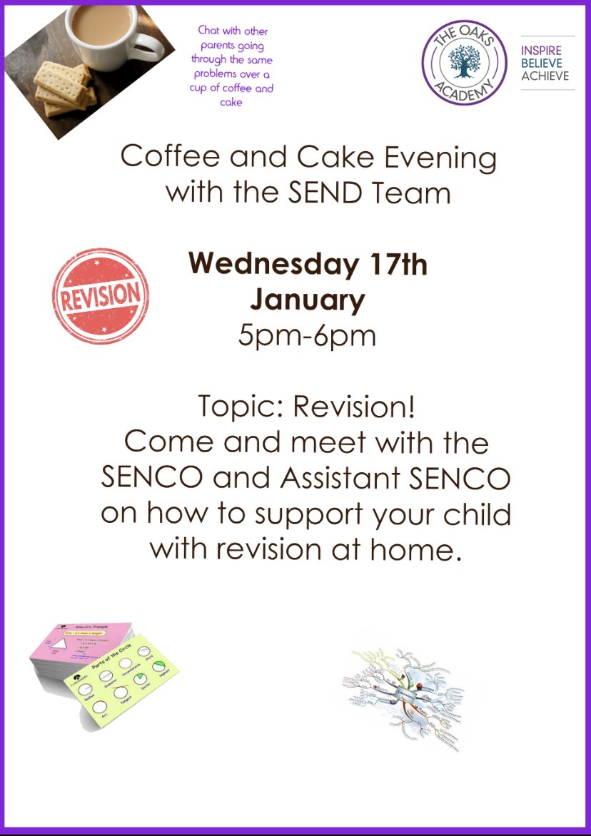 The_OaksAcademy's tweet photo. Come join our next parent meeting. #parentalsupport #achieve #revisionsupport https://t.co/YqahCzECZ0