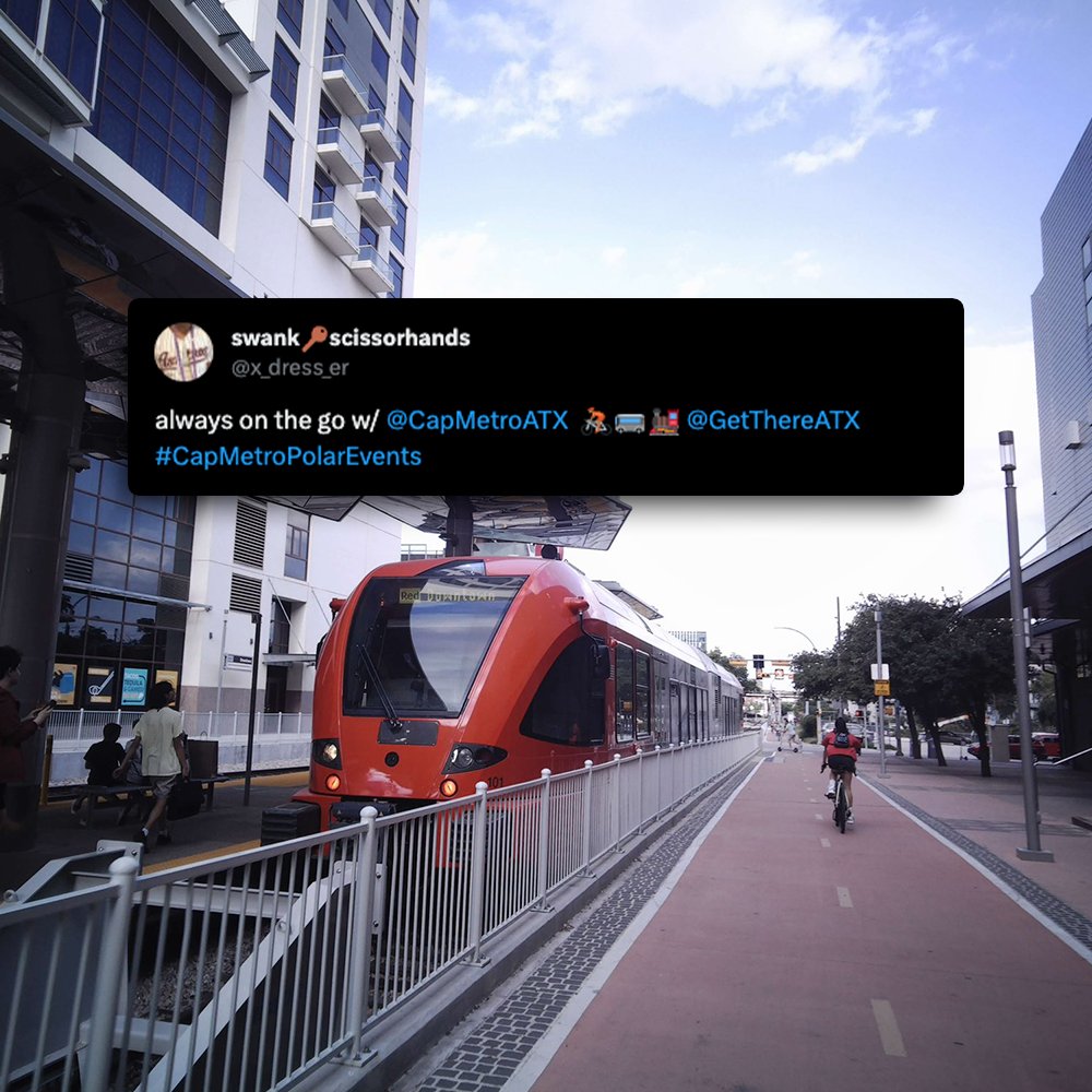 CapMetroATX's tweet photo. And the winners of our #CapMetroPolarEvents ridership contest are...

🥇 @x_dress_er
🥈 @bec102896
🥉 @__nicnat__

Our first-place winner won FREE transportation for a YEAR!

Thanks to everyone who participated! Stay tuned for more #CapMetro &amp; @getthereatx contests and events! https://t.co/yzCZgdPffM