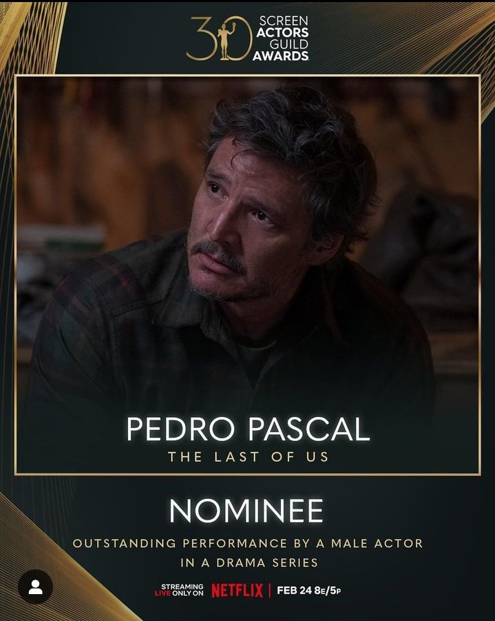 infopedropascal's tweet image. 🚨 | Pedro Pascal é um dos indicados na categoria "Melhor Ator em Série de Drama" por The Last of Us, pela Sag Awards

🗓 A premiação ocorre no dia 24 de fevereiro
