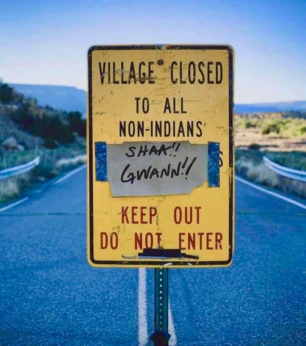 So, I caught hell for posting this on another platform. Some non-Natives said it offended them. Asking my absolutely amazing allies — would you take offense to this?

(The village was temporarily closed for ceremonial purposes.)